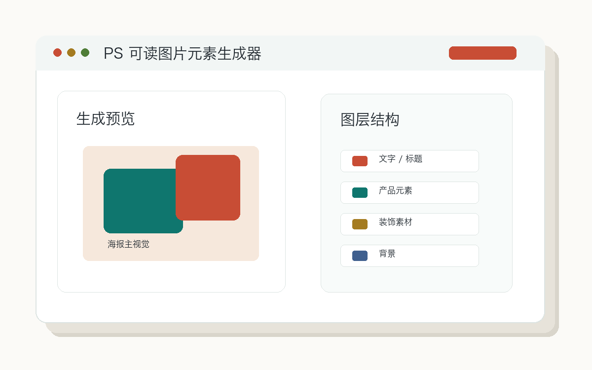 PS 可读图片元素生成器产品概念预览